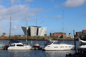 Belfast, Northern Ireland - 20/2/2020: Titanic Belfast