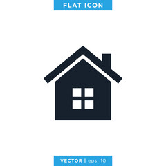 Obraz na płótnie Canvas Home, House Icon Vector Logo Design Template