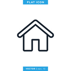 Home, House Icon Vector Logo Design Template