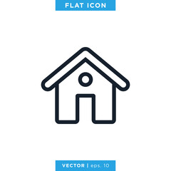 Home, House Icon Vector Logo Design Template