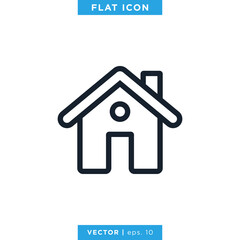 Home, House Icon Vector Logo Design Template