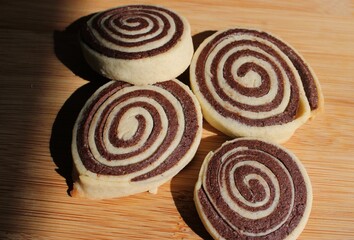 Home made vanilla chocolate sand cookies