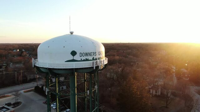 Illinois Sunset Water Tower