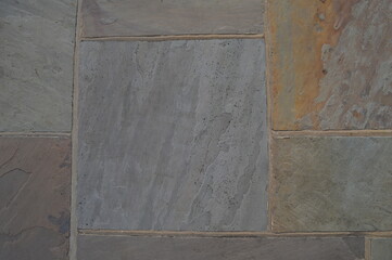 paving stones in varying colours yellow brown