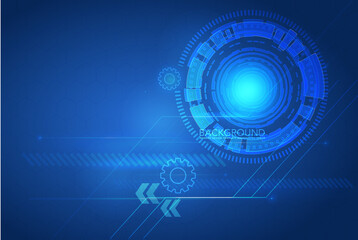 Futuristic technology HUD vector background. Eps10. - Vector