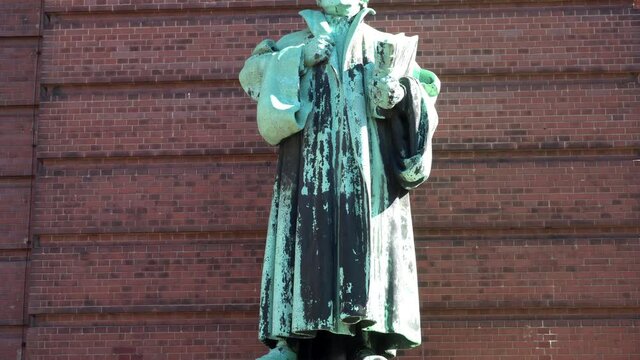 Martin Luther Statue at Hamburg St. Michaelis Church