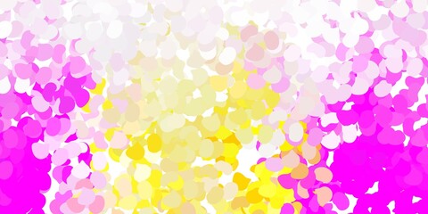 Light pink, yellow vector template with abstract forms.