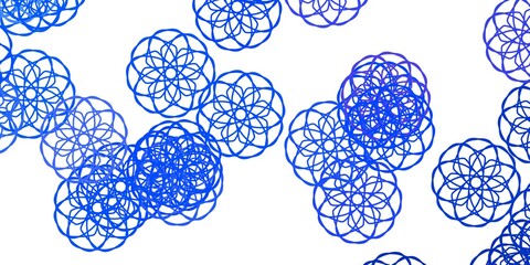 Light Pink, Blue vector background with random forms.