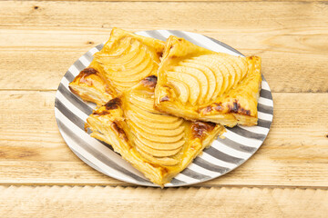 Plate of delicious apple tartlet