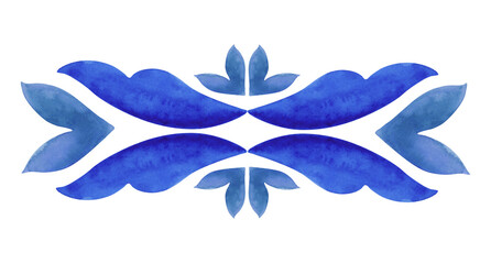 Obraz premium Watercolor pattern illustration. Wall tile design. Rectangular tile wall design. Ornament for surface texture, towels, pillows, wallpaper, print, web background. Pattern on a white background 