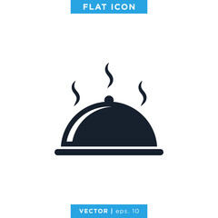 Food Tray Icon Vector Logo Design Template.