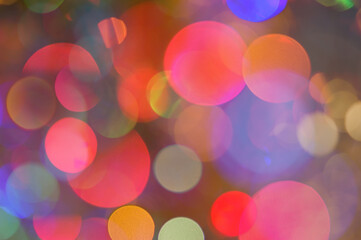 Bokeh blurred colorful background