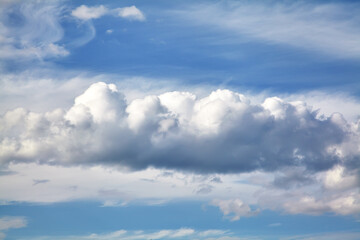 Naklejka na ściany i meble beautiful blue sky with clouds. nature background.