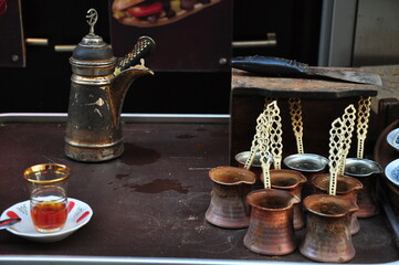turkish copper tea set