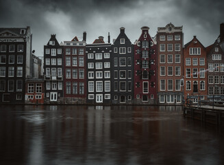Amsterdam city canal old town. Netherlands (Holland)