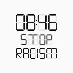 anti racism vector banner. black lives matter. stop racist. racial diversity race concept. together against racial discrimination, inequality. people equality. cant breath idea. on white background