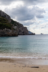 Fototapeta na wymiar Palaiokastritsa beach in Corfu Greece.