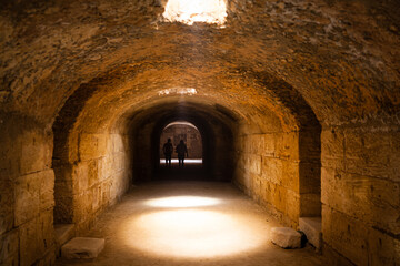 Sun light in El Jem's Colosseum Catacombs