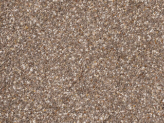 chia seeds as texture background, top view.