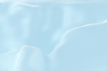 Snow surface, cold temperature background, 3d rendering.