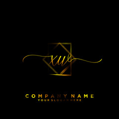 XW Initial handwriting logo vector	
