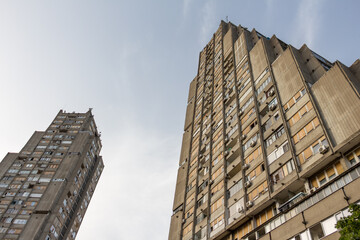 Eastern City Gate of Belgrade (Rudo) is a complex of three large residential buildings situated in the neighborhood of Konjarnik. It is among the most prominent structures along city skyline.