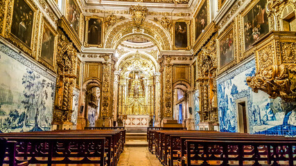 Fototapeta na wymiar The Mother of God Church (Madre de Deus Church) in Lisboa, Portugal.