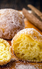 Traditional Brazilian mini fried cake called 