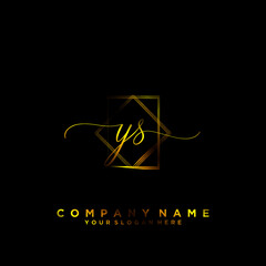 YS Initial handwriting logo vector	
