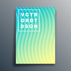 Cover template with wavy lines for flyer, poster, brochure, typography or other printing products. Vector illustration