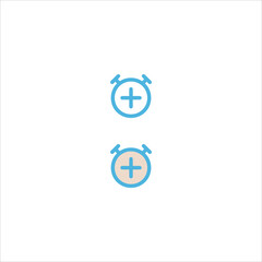 alarm clock icon flat vector logo design trendy