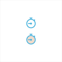 stopwatch icon flat vector logo design trendy