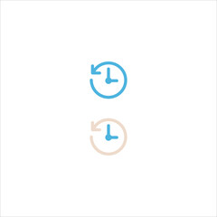 clock icon flat vector logo design trendy