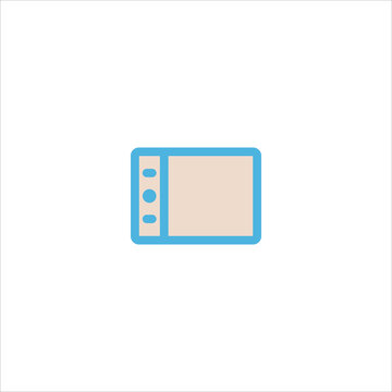 pen tablet icon flat vector logo design trendy
