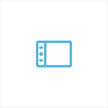 pen tablet icon flat vector logo design trendy