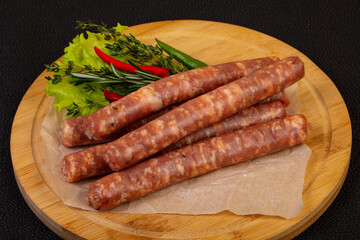 Pork sausages for grill