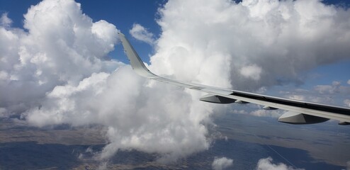 airplane over clouds