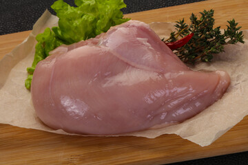 Raw chicken breast