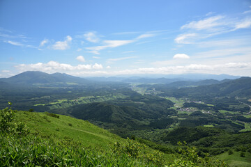 Obraz premium 日本の岡山県の美しい山の景色