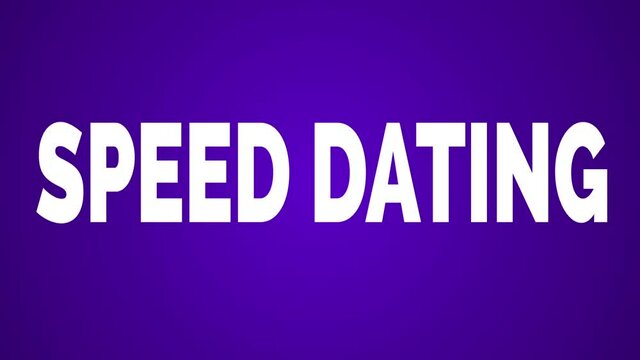 Speed dating animated words. Kinetic typography.