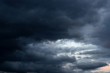 Naklejka na ściany i meble colourful dawn sky and thunder clouds