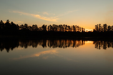 sunset on the lake