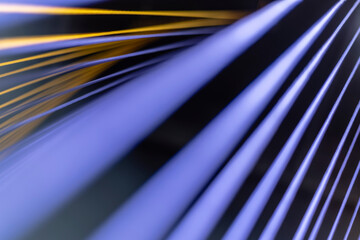 Abstract light background with blue and orange lines of rope