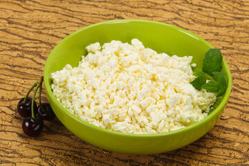 Fresh tasty curd in the bowl
