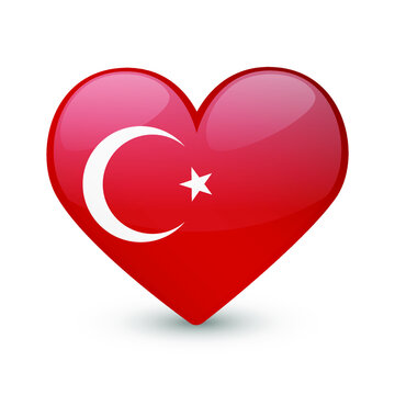 recommend clip art: Turkey Flag Heart Love Emoji Icon Object Symbol Gradient Vector Art Design Cartoon Isolated 