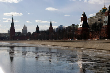 Obraz premium Moscow Kremlin architecture. Color photo.