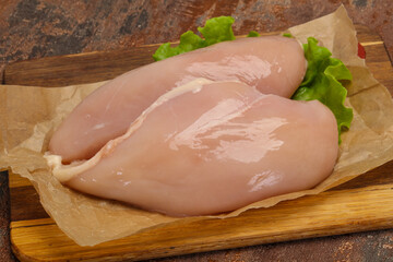 Raw chicken breast ready for cooking
