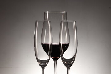 wine glass on a white background
