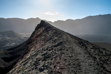 small path to the top of a lava formation