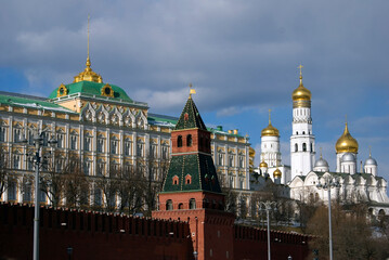 Moscow Kremlin architecture. Color photo.